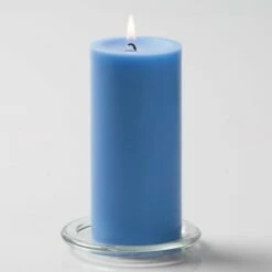 Richland Pillar Candles 3"x6" Light Blue Set Of 6