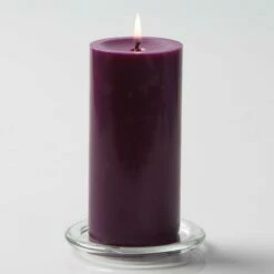 Richland Pillar Candles 3"x6" Purple Set Of 24