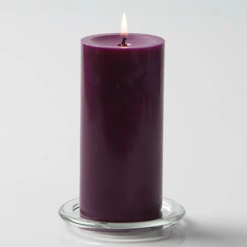 Richland Pillar Candles 3"x6" Purple Set Of 24 1 Richland Pillar Candles 3"x6" Purple Set Of 24