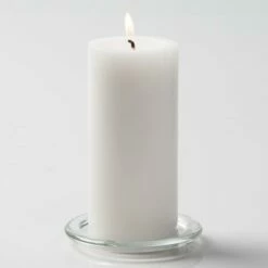 Richland Pillar Candles 3"x6" White Set Of 6