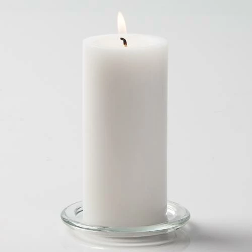 Richland Pillar Candles 3"x6" White Set Of 6 1 Richland Pillar Candles 3"x6" White Set Of 6