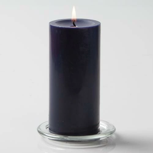 Richland Pillar Candles 3"x6" Navy Blue Set Of 24 1 Richland Pillar Candles 3"x6" Navy Blue Set Of 24
