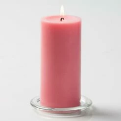 Richland Pillar Candles 3"x6" Pink Set Of 6