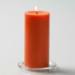 Richland Pillar Candles 3"x6" Orange Set Of 6