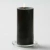 Richland Pillar Candles 3"x6" Black Set Of 6