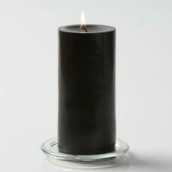 Richland Pillar Candles 3"x6" Black Set Of 12