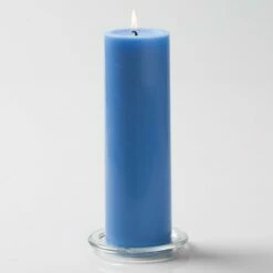 Richland Pillar Candles 3"x9" Light Blue Set Of 6