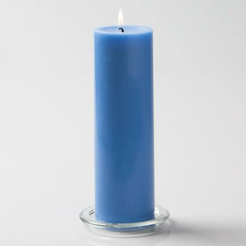 Richland Pillar Candles 3"x9" Light Blue Set Of 24 1 Richland Pillar Candles 3"x9" Light Blue Set Of 24
