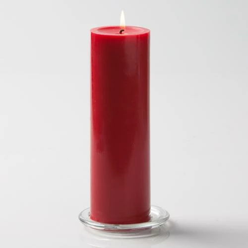 Richland Pillar Candles 3"x9" Red Set Of 6 1 Richland Pillar Candles 3"x9" Red Set Of 6