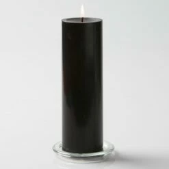 Richland Pillar Candles 3"x9" Black Set Of 6