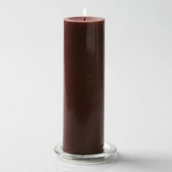 Richland Pillar Candles 3"x9" Brown Set Of 6