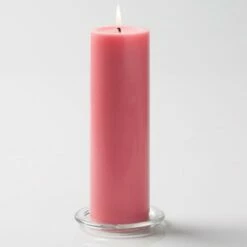 Richland Pillar Candles 3"x9" Pink Set Of 24