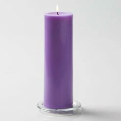 Richland Pillar Candles 3"x9" Lavender Set Of 24