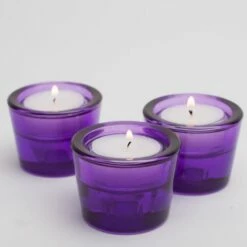 Richland Multi-Use Tealight And Taper Holder Purple Set Of 72