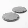 Richland Round Natural Slate Coaster 4" Set Of 12