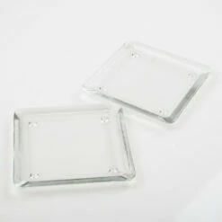 Eastland Square Glass Pillar Plate 5" Set Of 12 -US Gift Sales 2024 mg 9407