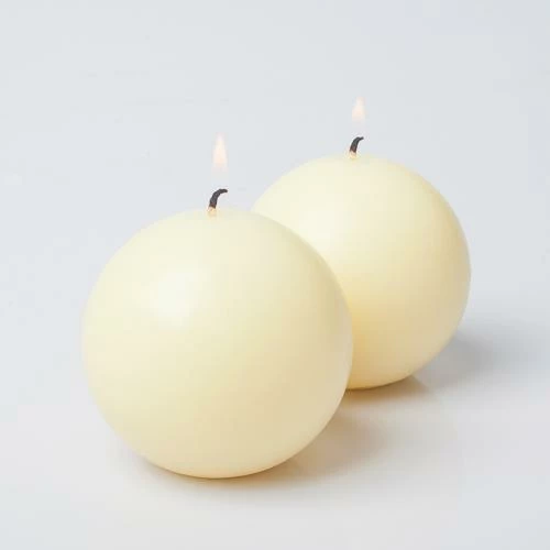 Richland Sphere Candle 3" Ivory Set Of 24 1 Richland Sphere Candle 3" Ivory Set Of 24