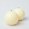 Richland Sphere Candle 3" Ivory Set Of 12