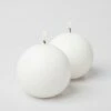 Richland Sphere Candle 3" White Set Of 24
