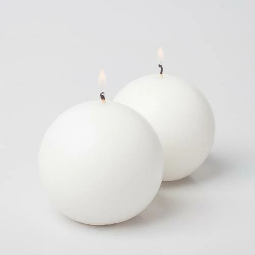 Richland Sphere Candle 3" White Set Of 12 1 Richland Sphere Candle 3" White Set Of 12