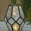 Mid-century Modern Candle Lantern With Chain Hanger
