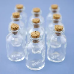 Mini Glass Bottles With Cork 20ml 2.3in (Pack Of 10)