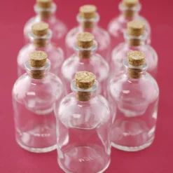 Mini Glass Bottles With Cork 30ml 3in (Pack Of 10)