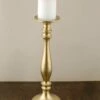 Pillar Candle Holder Gold 15.5in