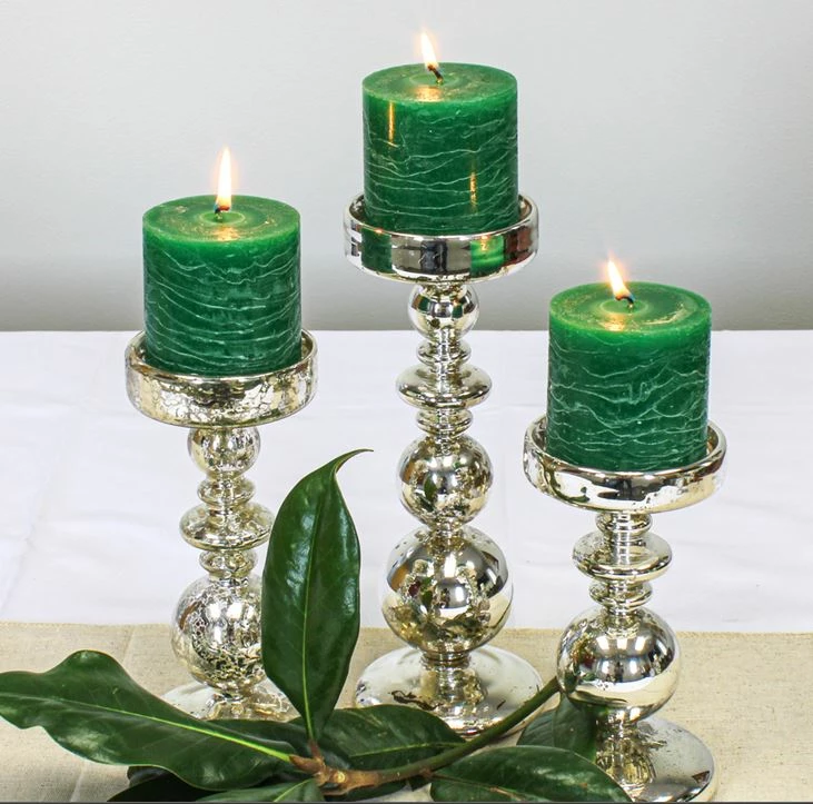 Richland Rustic Pillar Candle 3"x 3" Dark Green Set Of 24 3 Richland Rustic Pillar Candle 3"x 3" Dark Green Set Of 24 - Image 3