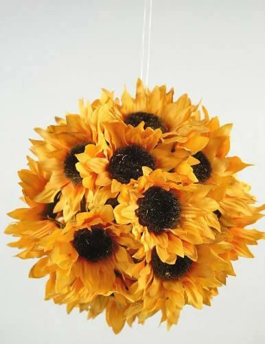Hanging Sunflower Ball 7" 1 Hanging Sunflower Ball 7"