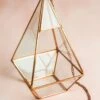 Copper Hanging 9" Hexagonal Based Glass & Metal Terrarium