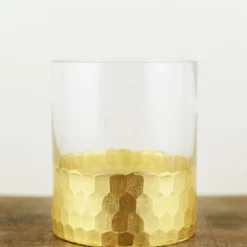 Elsa Vase & Candle Holder 4" With Gold-Dipped Finish