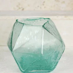 Geo Glass Bud Vase 6.5"