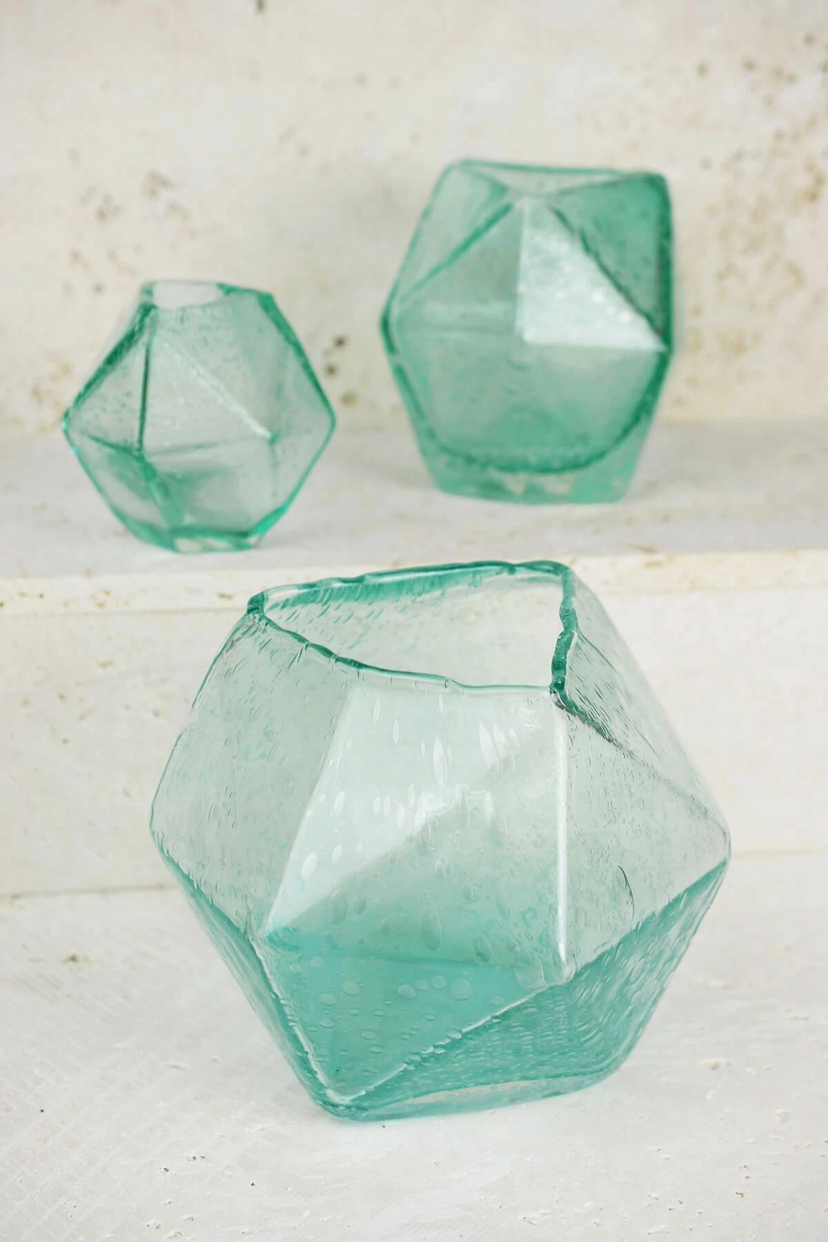 Geo Glass Bud Vase 6.5" 3 Geo Glass Bud Vase 6.5" - Image 3