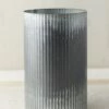 Norah Corrugated Zinc Vase 7"